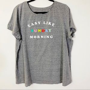 Lane Bryant Easy Like Sunday Morning T-Shirt 18/20